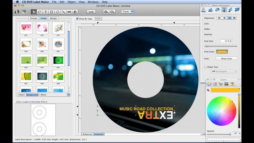 cd dvd labeling software for mac