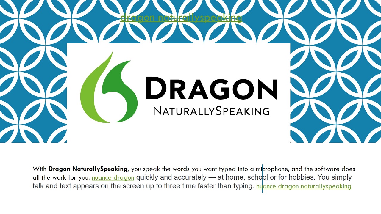 youtube nuance dragon naturally speaking for mac